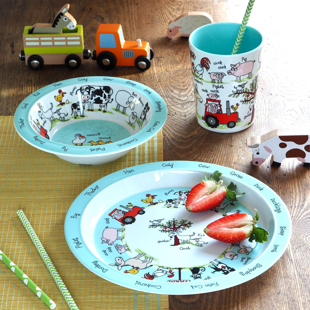 Kids Farm Melamine Bowl - The Glamorous Grub