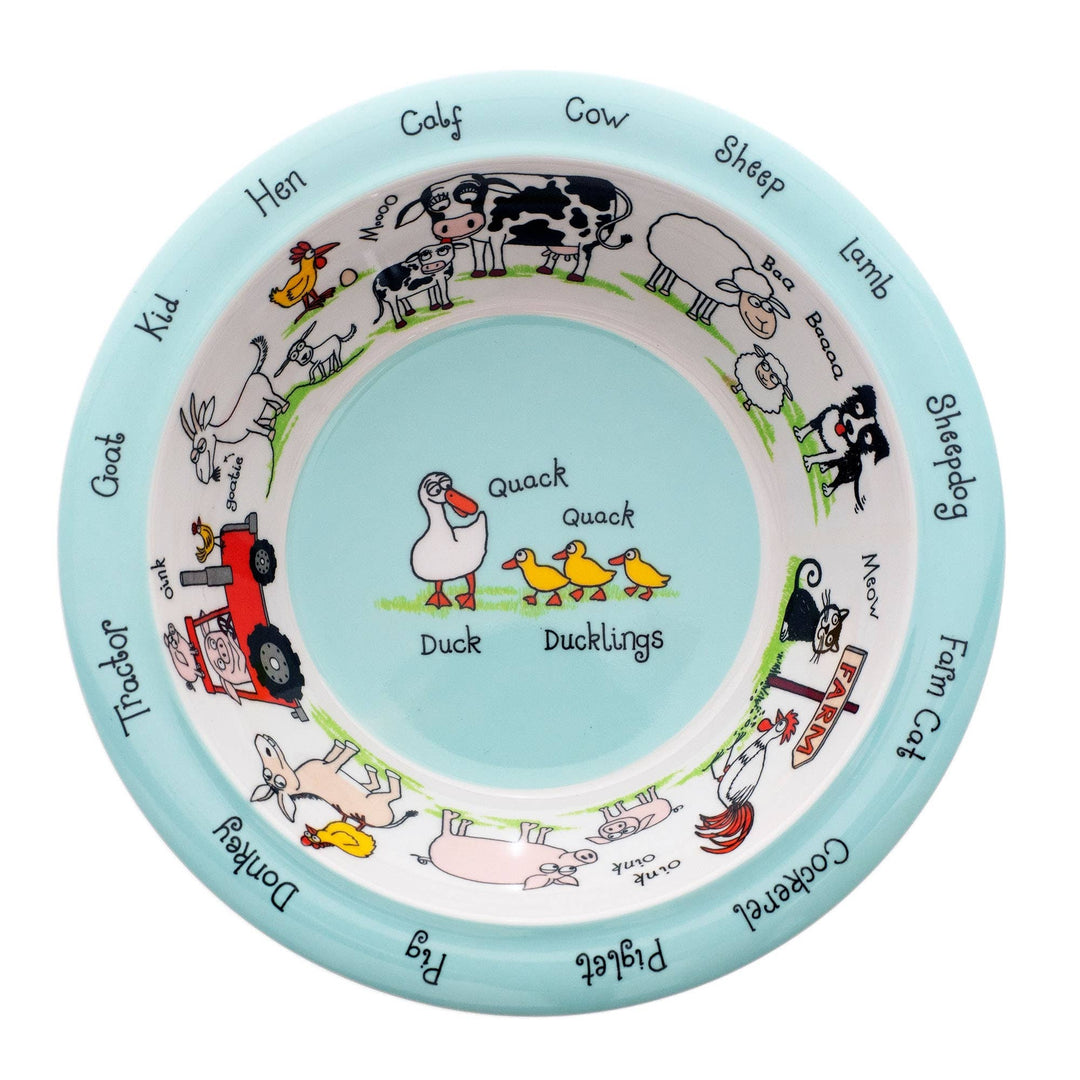 Kids Farm Melamine Bowl - The Glamorous Grub