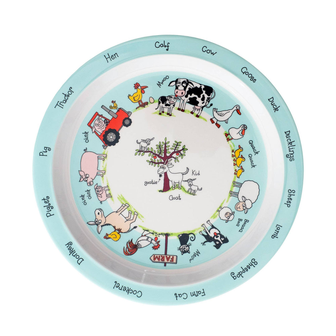 Kids Farm Melamine Plate - The Glamorous Grub