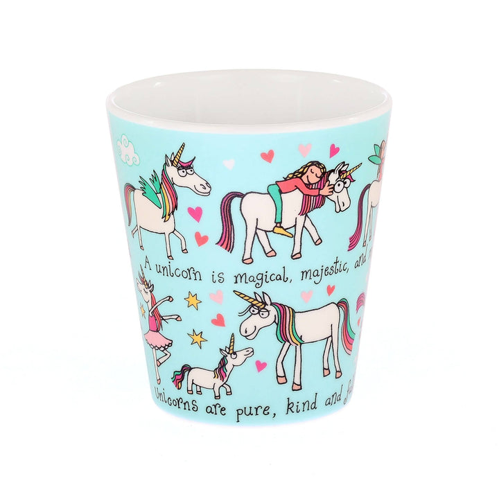 Kids Unicorn Melamine Beaker - The Glamorous Grub