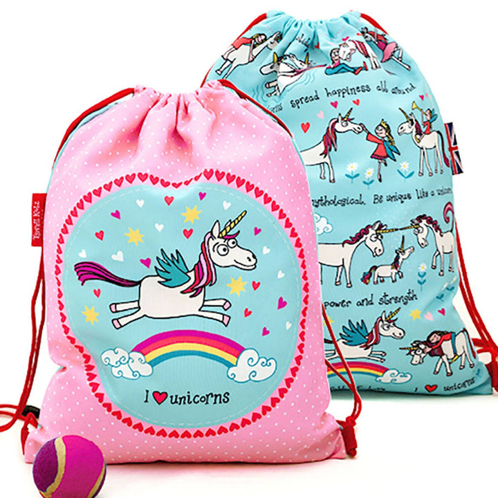 Kids Unicorn Waterproof Drawstring Bag - Recycled! - The Glamorous Grub