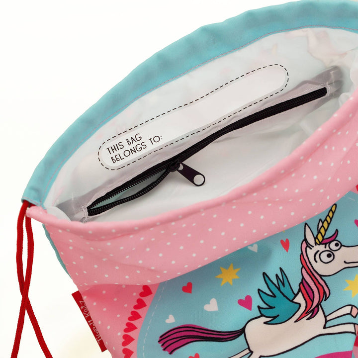 Kids Unicorn Waterproof Drawstring Bag - Recycled! - The Glamorous Grub