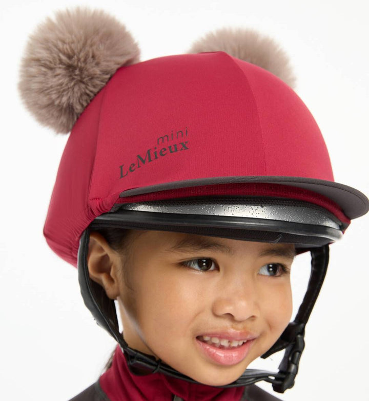 LeMieux Mini Double Pom Hat Silk Ember - The Glamorous Grub