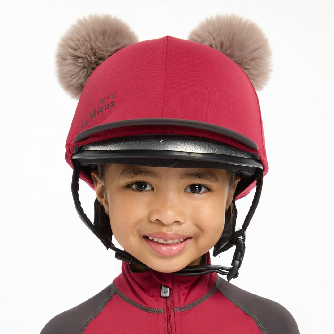 LeMieux Mini Double Pom Hat Silk Ember - The Glamorous Grub