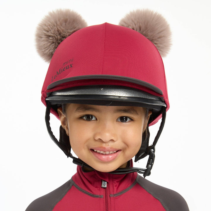 LeMieux Mini Double Pom Hat Silk Ember - The Glamorous Grub
