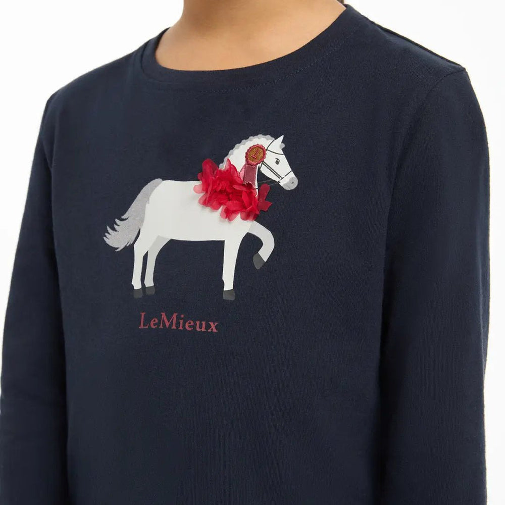 LeMieux Mini Jessie Long Sleeved Top - Navy - The Glamorous Grub