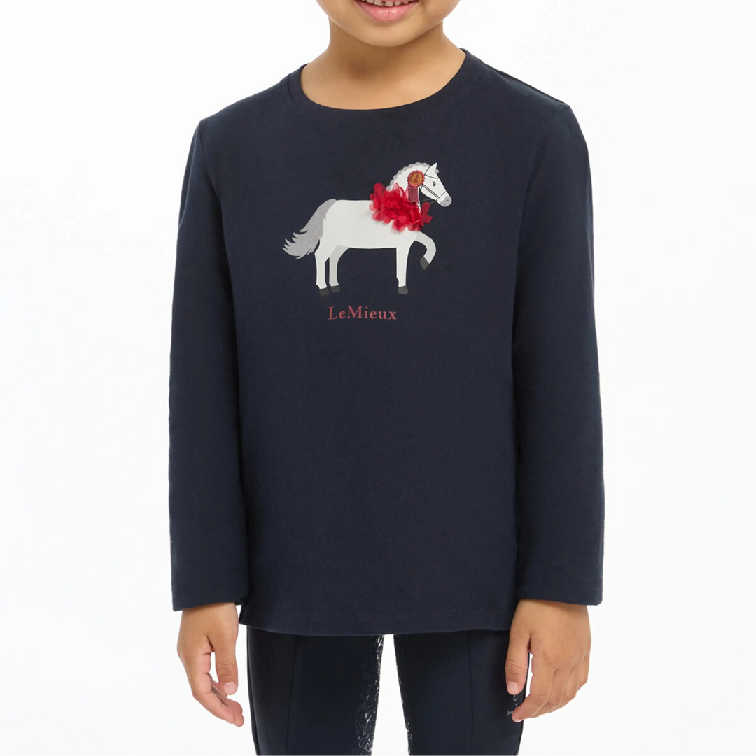 LeMieux Mini Jessie Long Sleeved Top - Navy - The Glamorous Grub