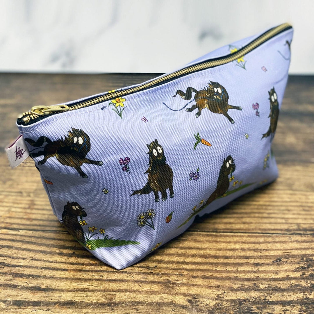 ‘Lilac Shetland Pony’ Wash Bag / Make Up Bag / Pencil Case - The Glamorous Grub