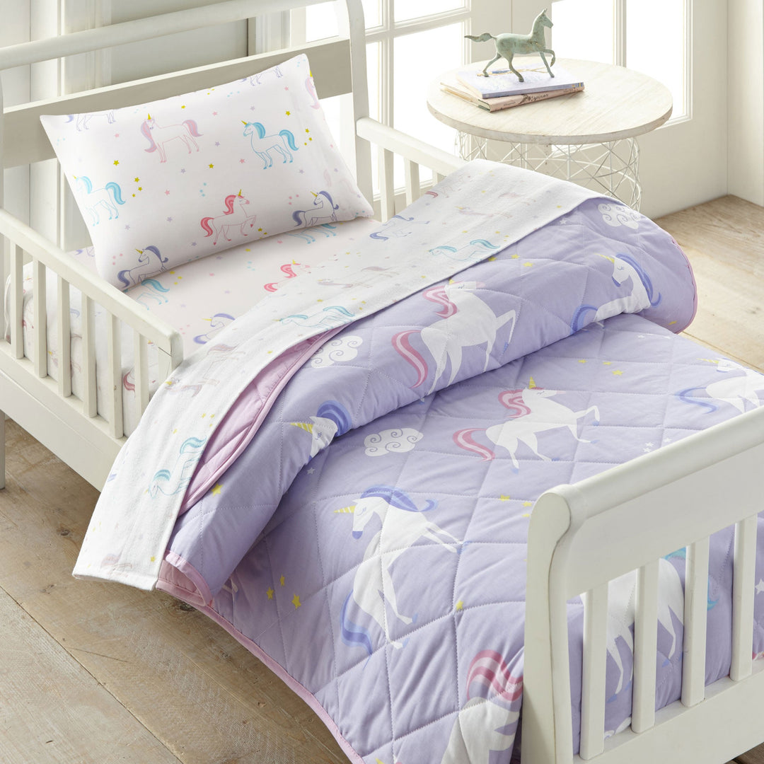 Lilac Unicorn 100% Cotton Bed in a Bag - Toddler - The Glamorous Grub