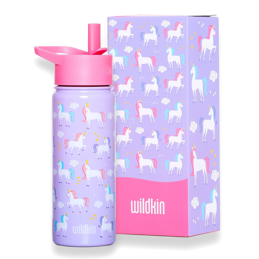 Lilac Unicorn Steel Water Bottle - The Glamorous Grub