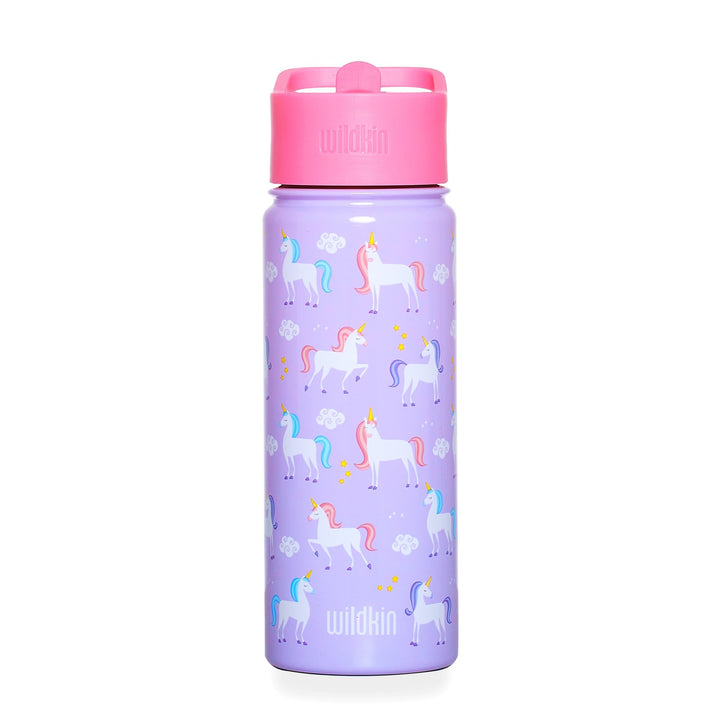 Lilac Unicorn Steel Water Bottle - The Glamorous Grub