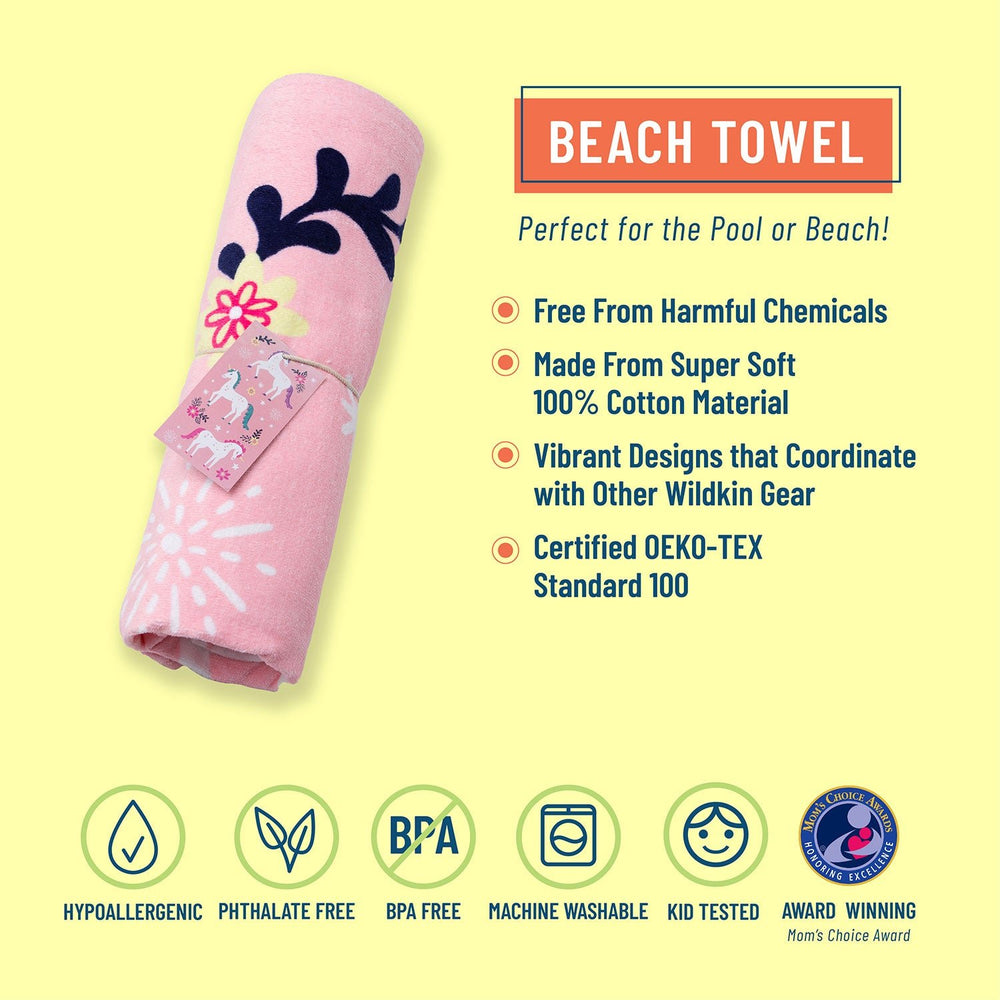 Magical Unicorns Horses 100% Cotton Beach Towel - The Glamorous Grub