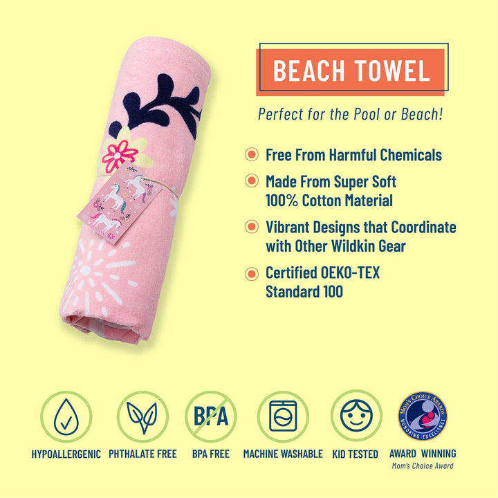 Magical Unicorns Horses 100% Cotton Beach Towel - The Glamorous Grub