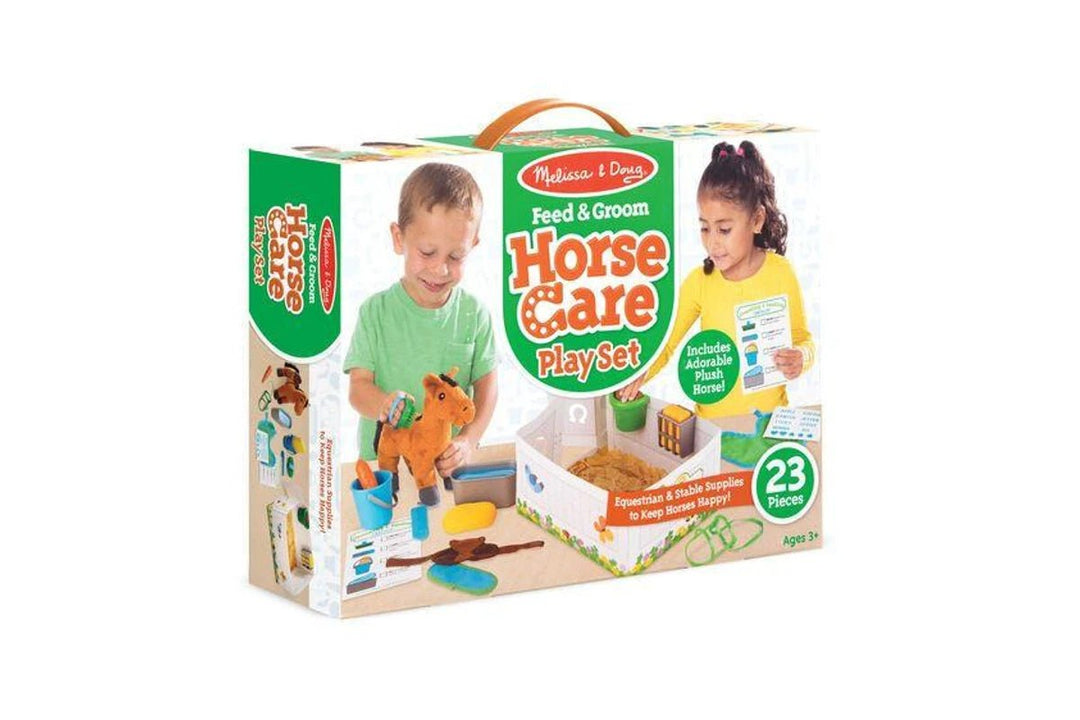 Melissa & Doug Feed and Groom Horse Care Playset - The Glamorous Grub