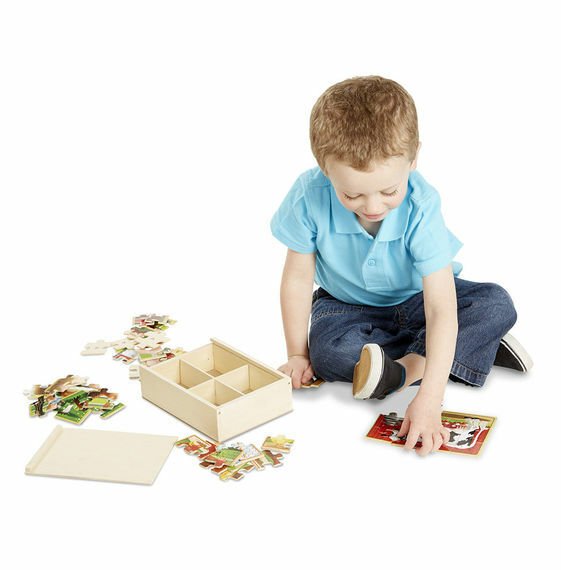 Melissa & Doug Puzzles in a Box 12pc - The Glamorous Grub