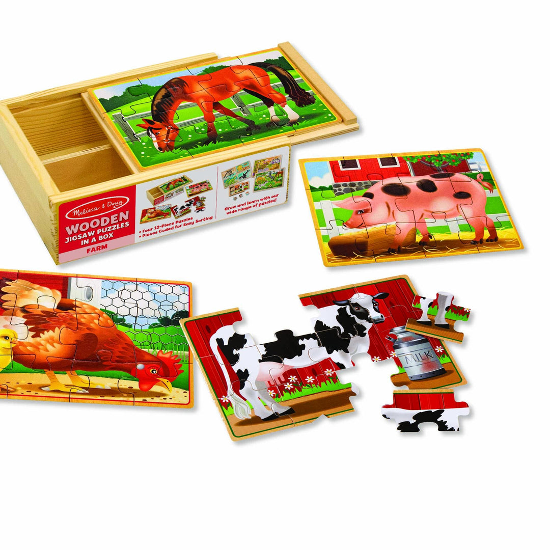 Melissa & Doug Puzzles in a Box 12pc - The Glamorous Grub