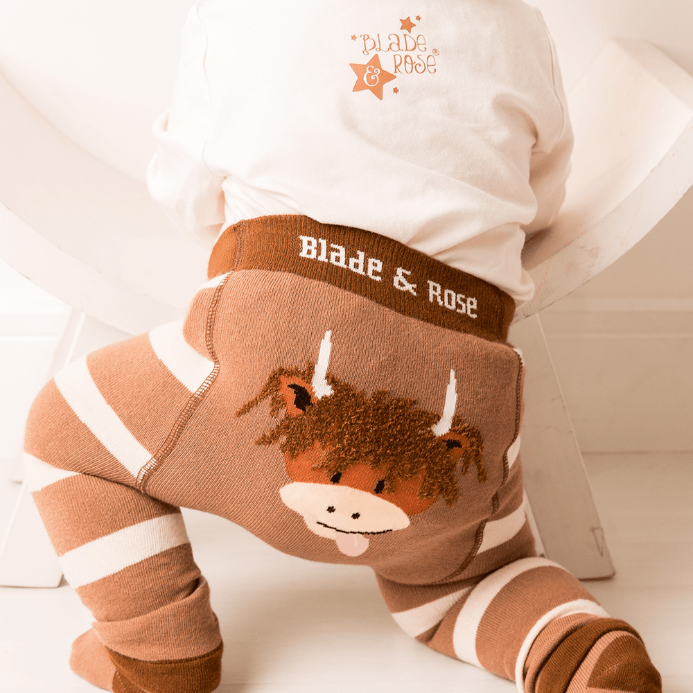 Neutral Hamish Cow Leggings - The Glamorous Grub
