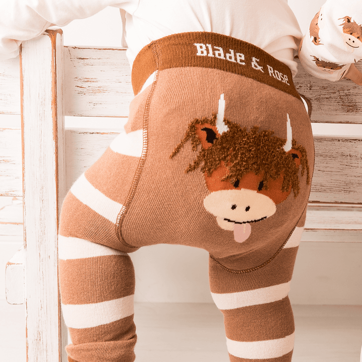 Neutral Hamish Cow Leggings - The Glamorous Grub