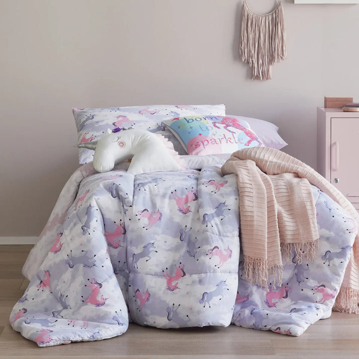 Pink & Purple Unicorns Comforter Set - The Glamorous Grub