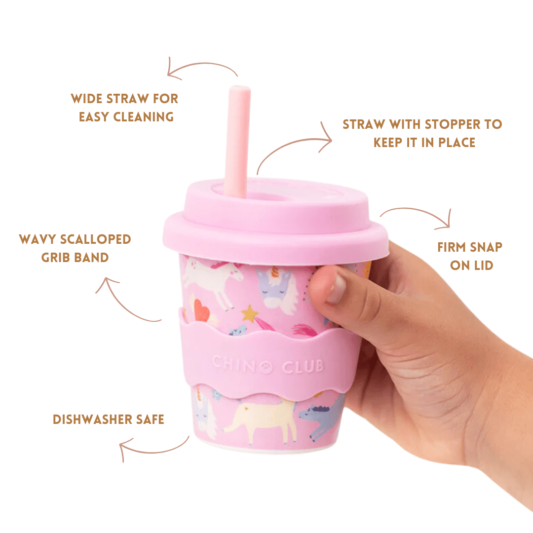 Pink Unicorn Babychino Keep Cup 4oz - The Glamorous Grub