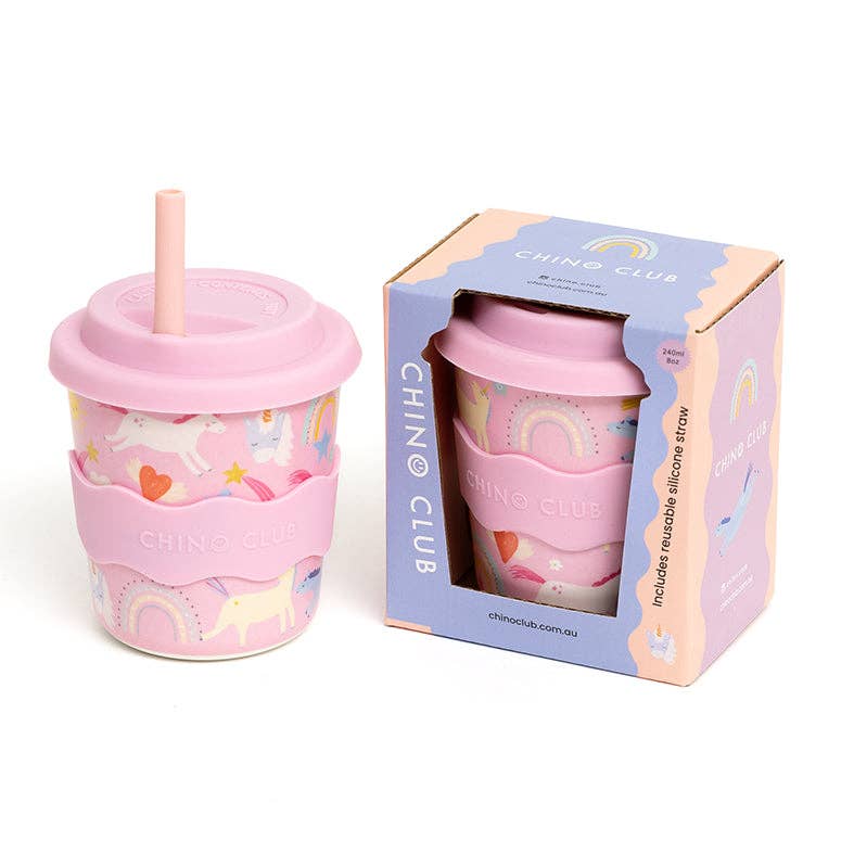 Pink Unicorn Kids Keep Cup 8oz - The Glamorous Grub