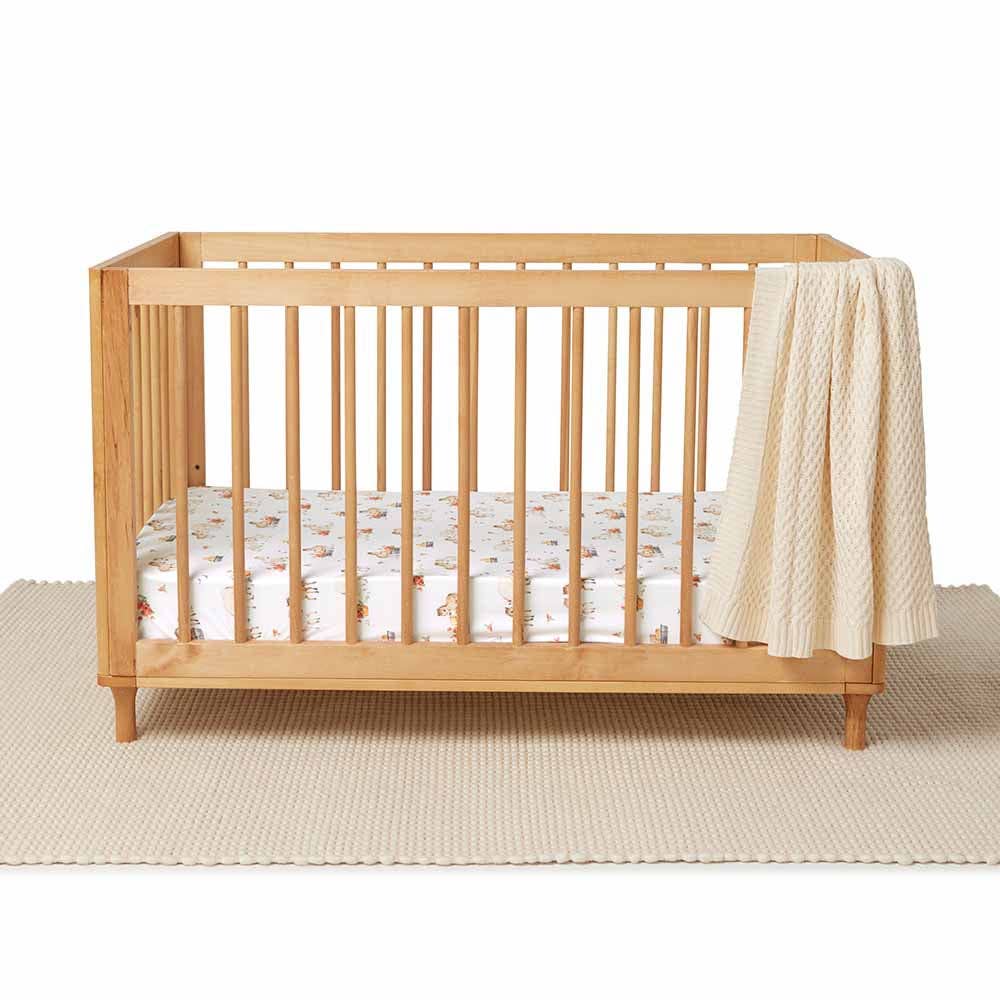 Pony Pals Certified Organic Cotton Fitted Cot Sheet - The Glamorous Grub