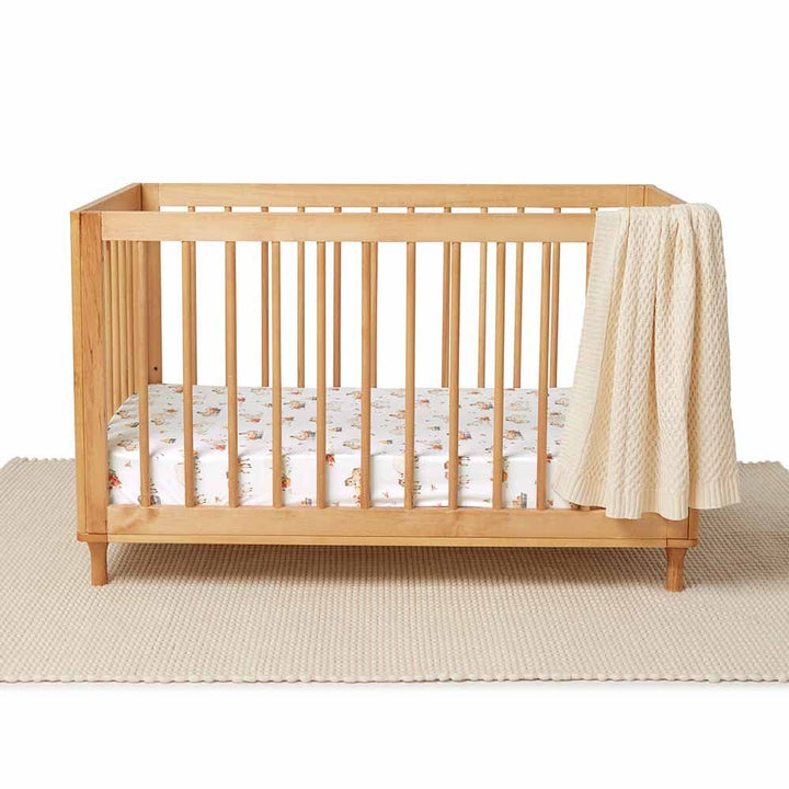 Pony Pals Certified Organic Cotton Fitted Cot Sheet - The Glamorous Grub