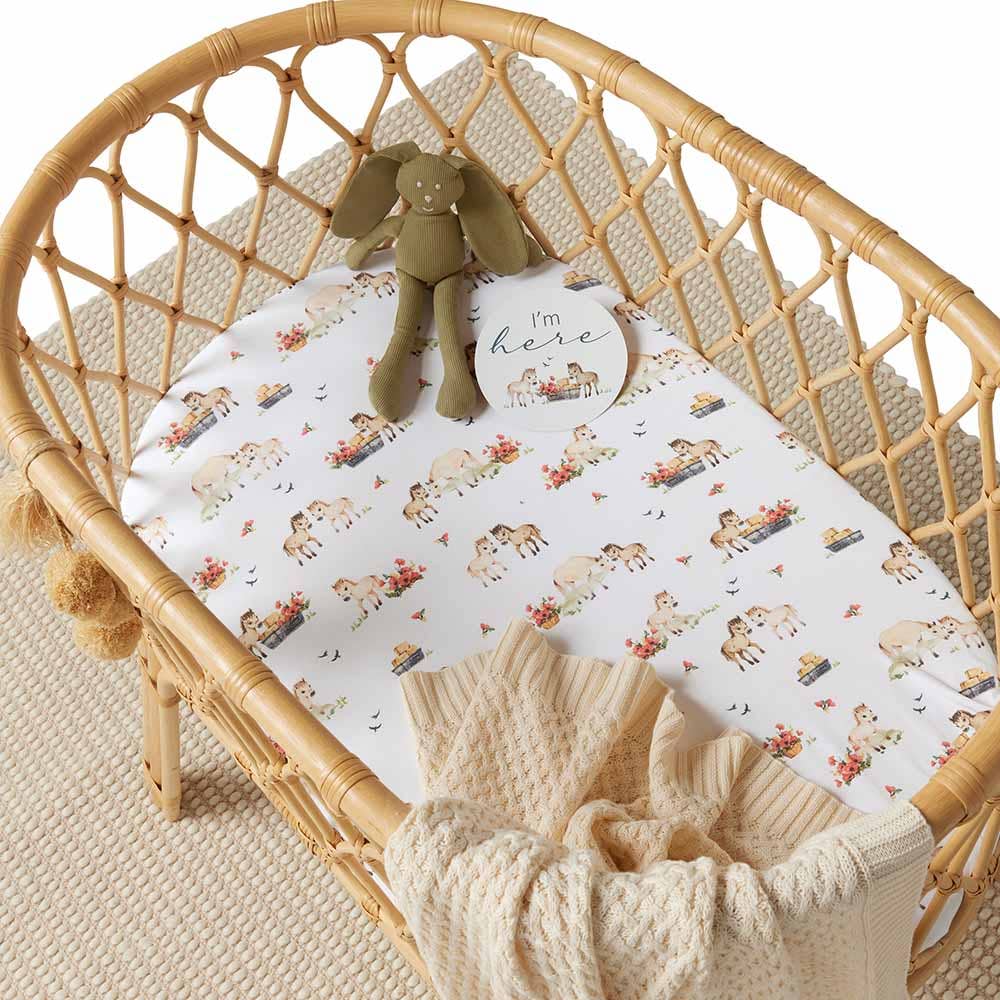 Pony Pals Organic Bassinet Sheet / Change Pad Cover - The Glamorous Grub
