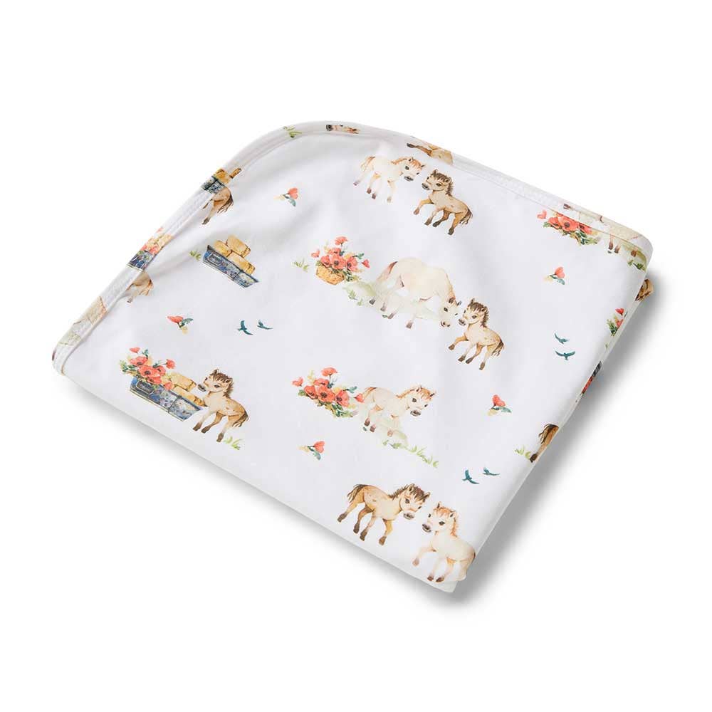 Pony Pals Organic Jersey Wrap & Topknot Set - The Glamorous Grub