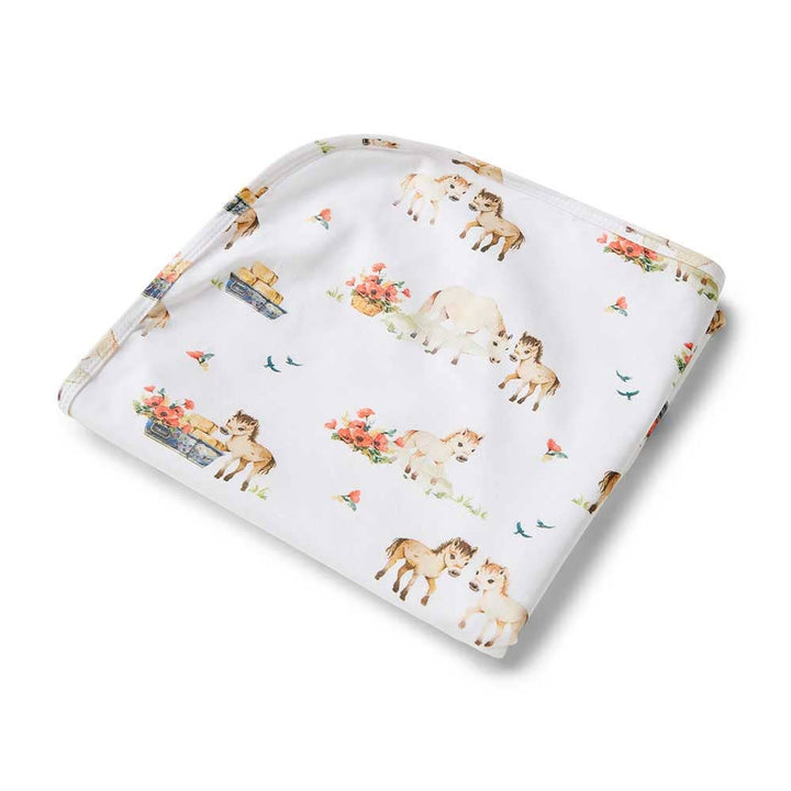 Pony Pals Organic Jersey Wrap & Topknot Set - The Glamorous Grub