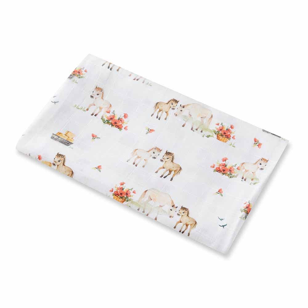 Pony Pals Organic Muslin Wrap - The Glamorous Grub