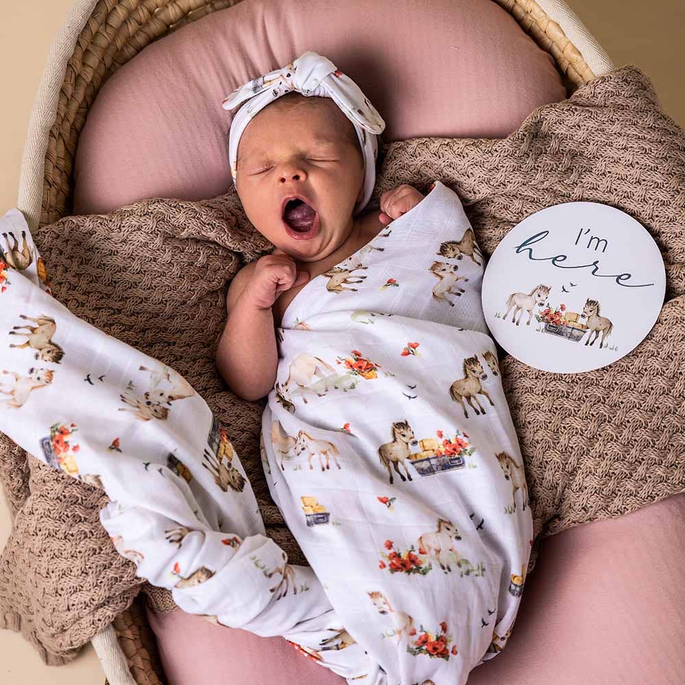 Pony Pals Organic Muslin Wrap - The Glamorous Grub