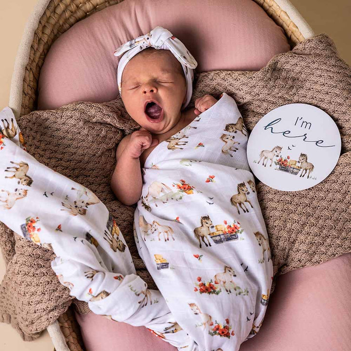 Pony Pals Organic Muslin Wrap - The Glamorous Grub