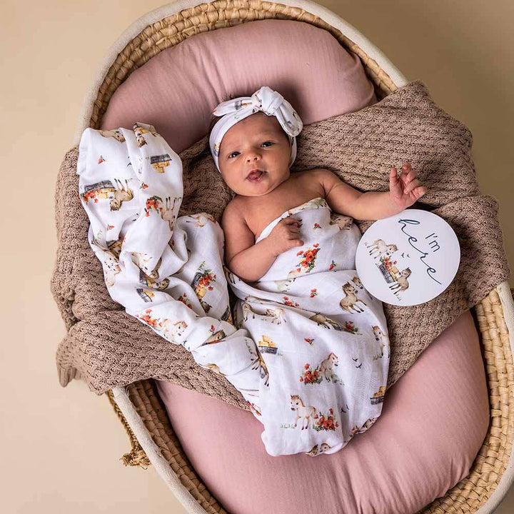 Pony Pals Organic Muslin Wrap - The Glamorous Grub