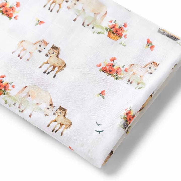 Pony Pals Organic Muslin Wrap - The Glamorous Grub