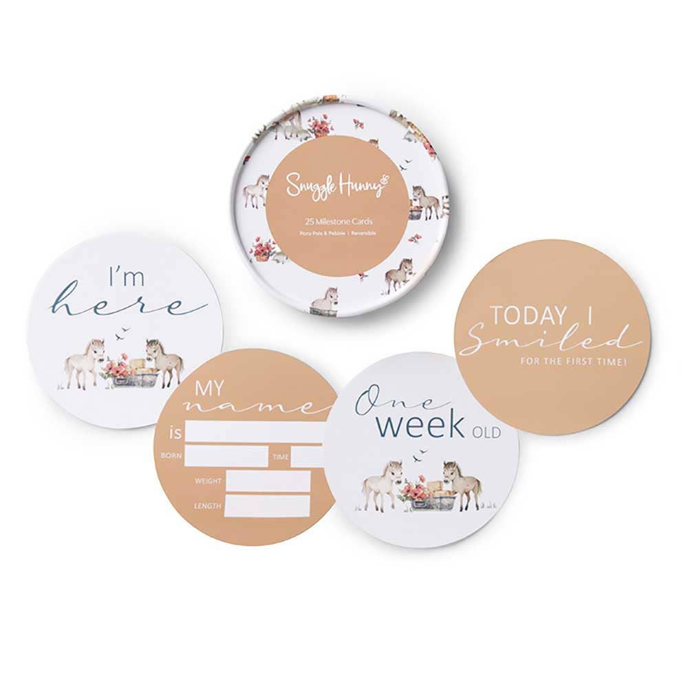 Pony Pals & Pebble Reversible Milestone Cards - The Glamorous Grub