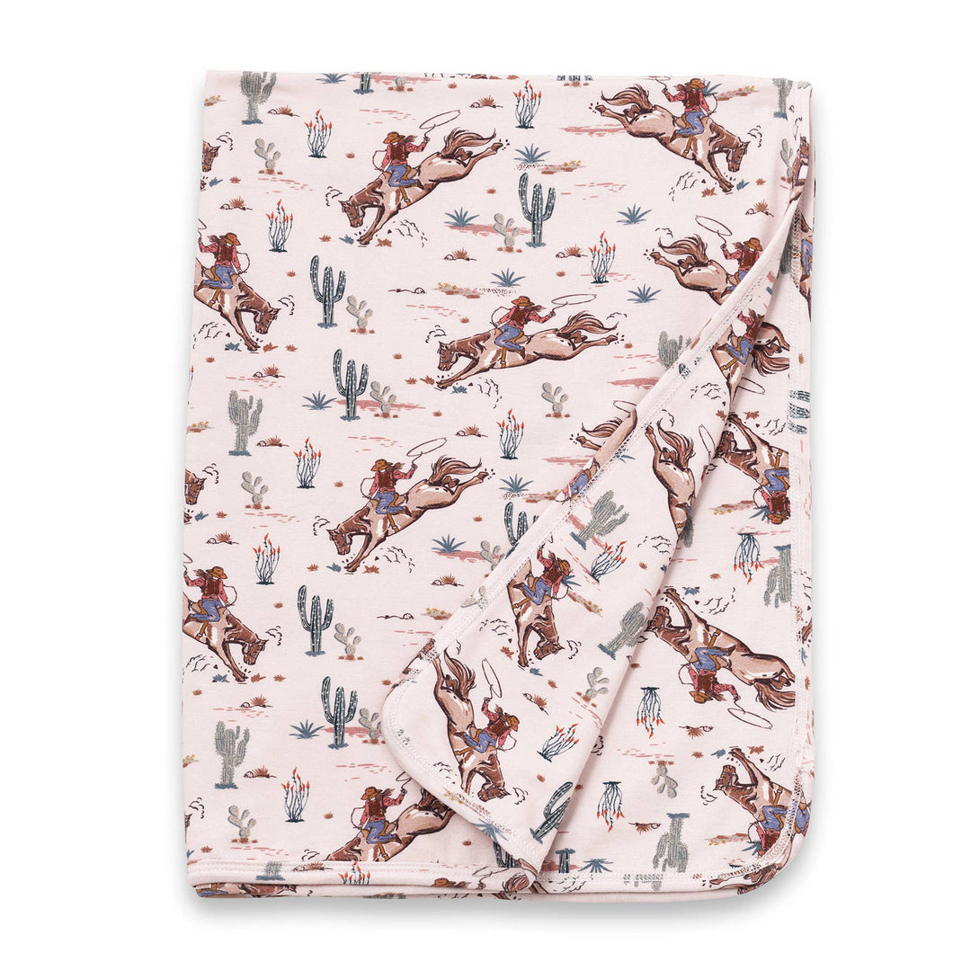 Prairie Princess Baby Girl Western Bamboo Stroller Blanket - The Glamorous Grub