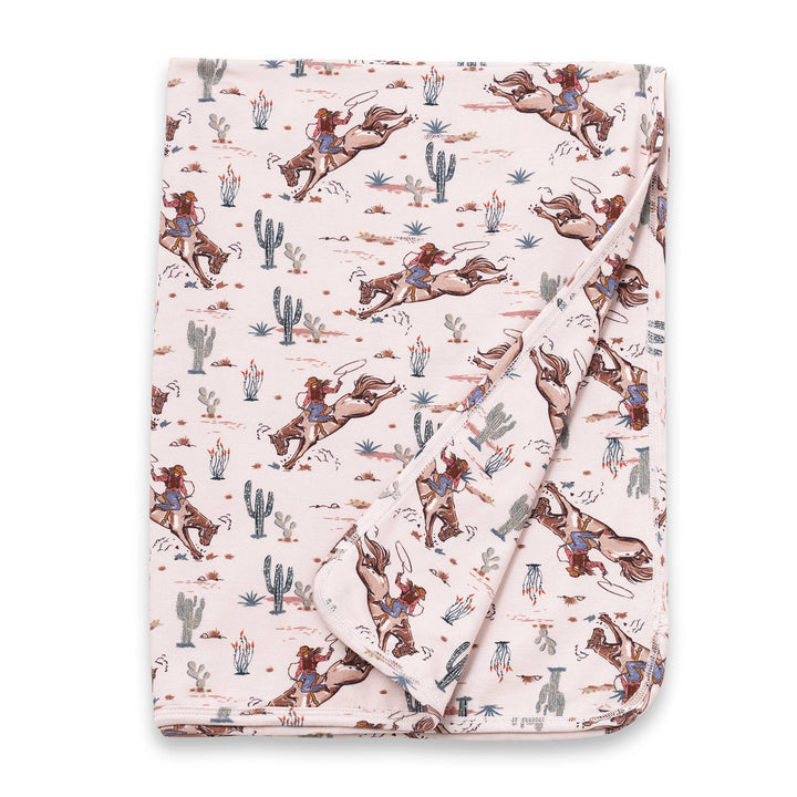 Prairie Princess Baby Girl Western Bamboo Stroller Blanket - The Glamorous Grub