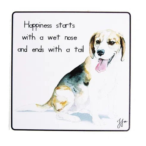 Puppy Tales Beagle Ceramic Coaster - The Glamorous Grub