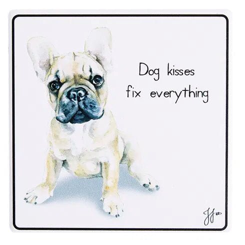 Puppy Tales French Bulldog Ceramic Coaster - The Glamorous Grub