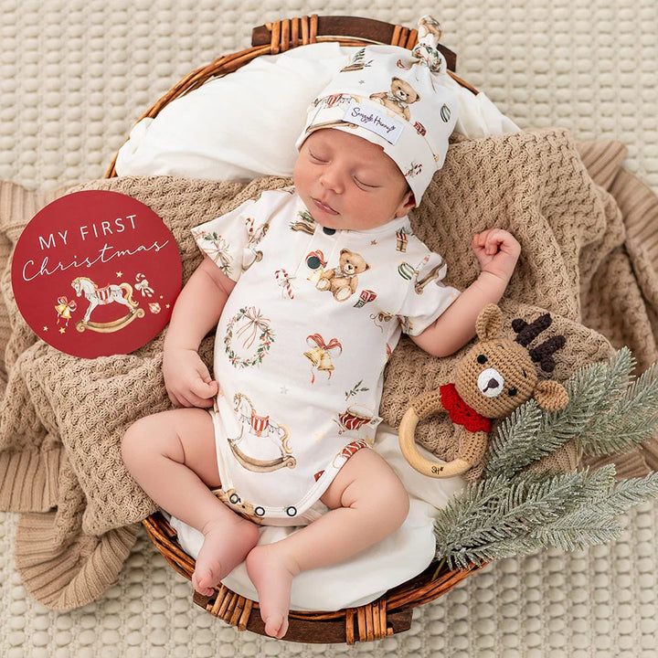 Santas Toy Shop Reversible Milestone Card