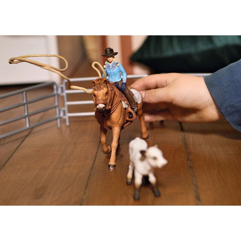 Schleich - Cowgirl Team Roping Fun - The Glamorous Grub