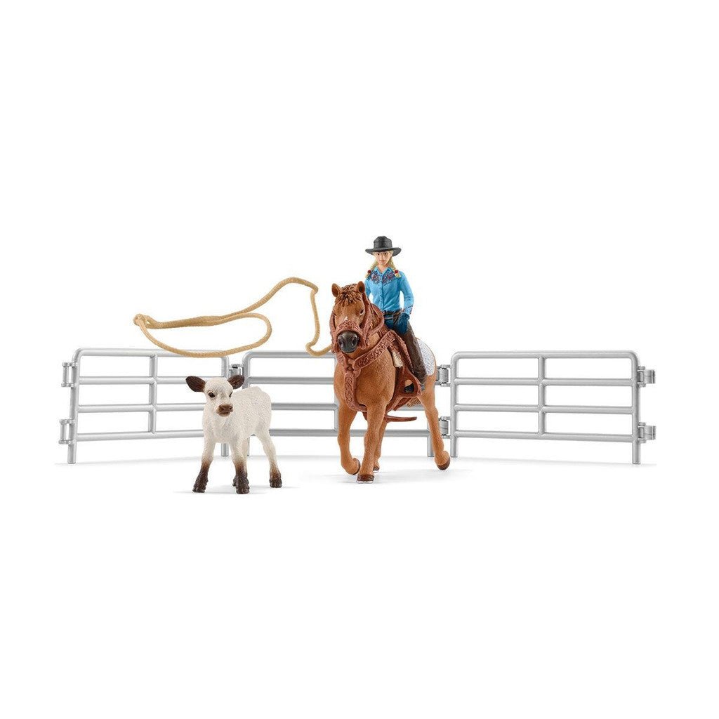 Schleich - Cowgirl Team Roping Fun - The Glamorous Grub