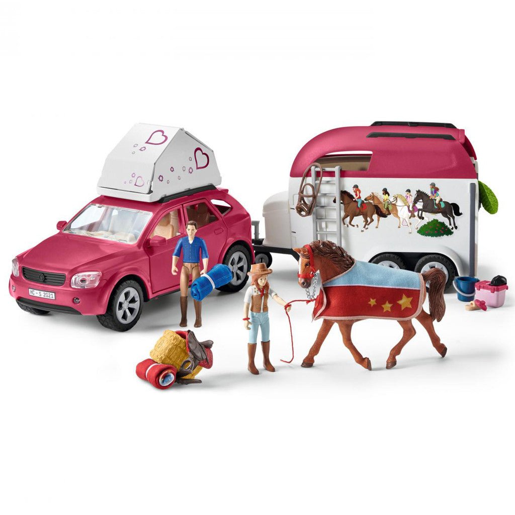 Schleich - Horse Adventures with Car And Trailer - The Glamorous Grub