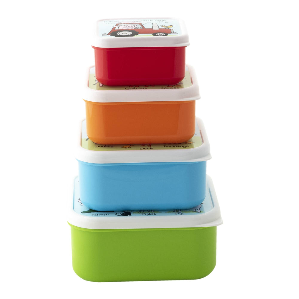 Set of 4 Farm Snack Boxes For Kids - The Glamorous Grub