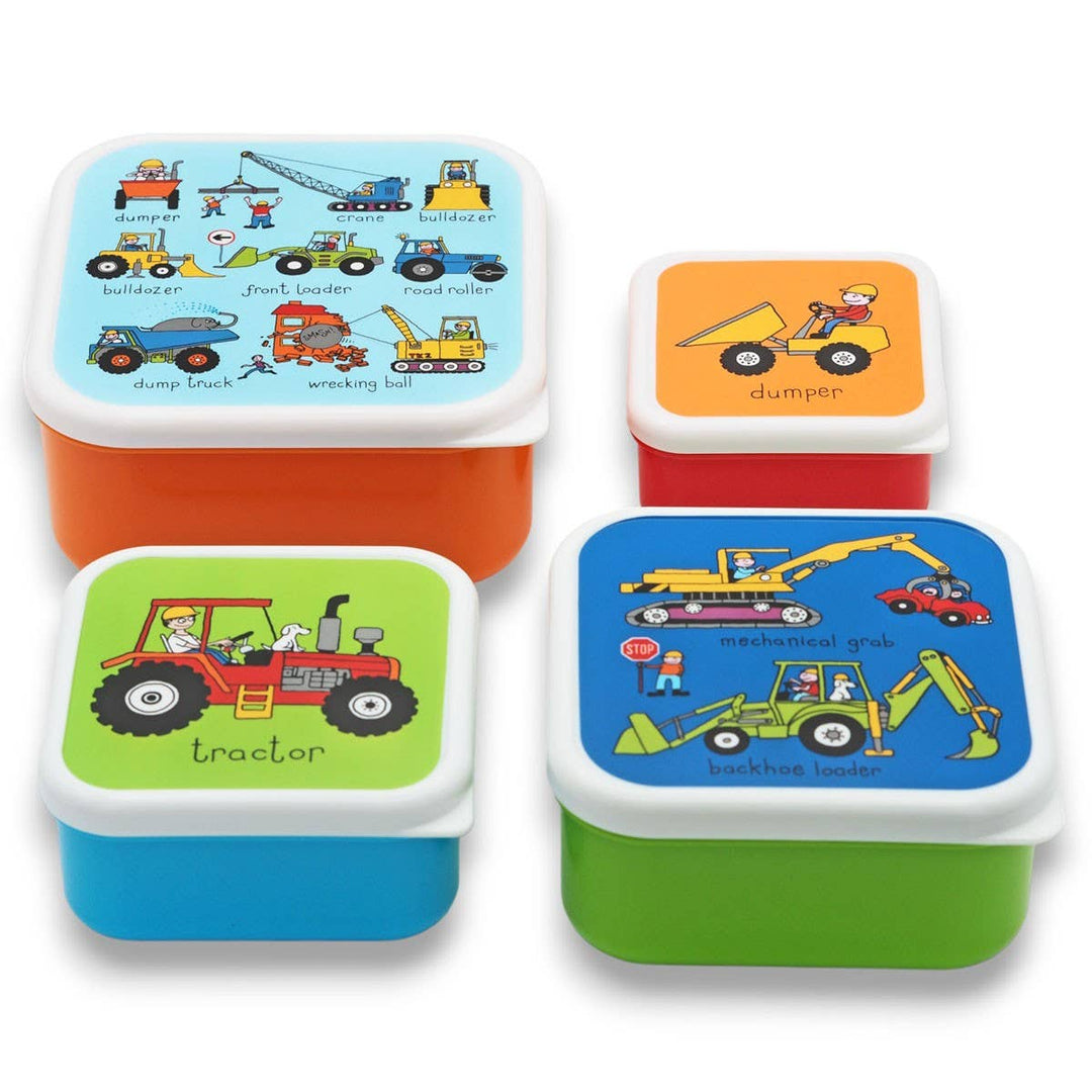 Set of 4 Trucks Snack Boxes for Kids - The Glamorous Grub