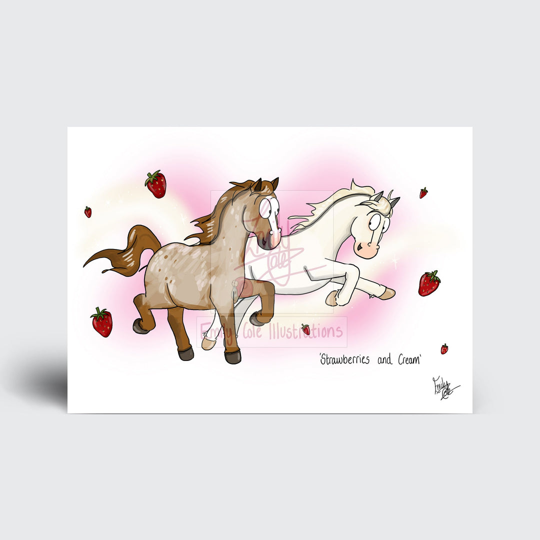 Strawberries & Cream Card - The Glamorous Grub