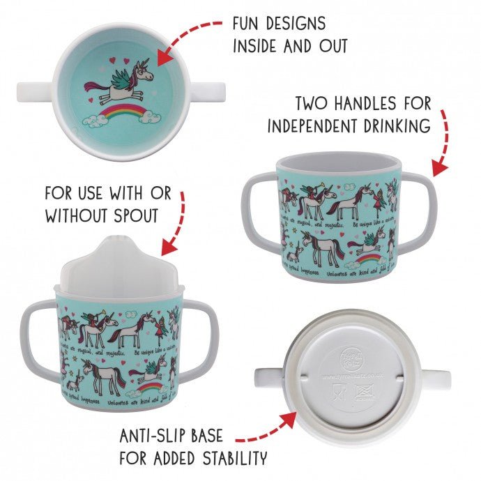 Tyrrel Katz Unicorns Two - Handled Toddler Sippy Cup - The Glamorous Grub