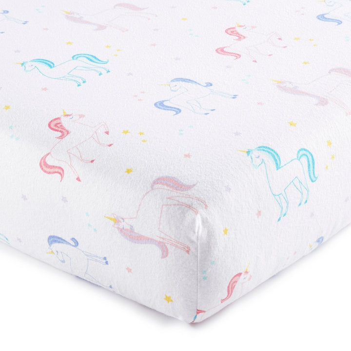 Unicorn 100% Cotton Flannel Sheet Set - Double - The Glamorous Grub