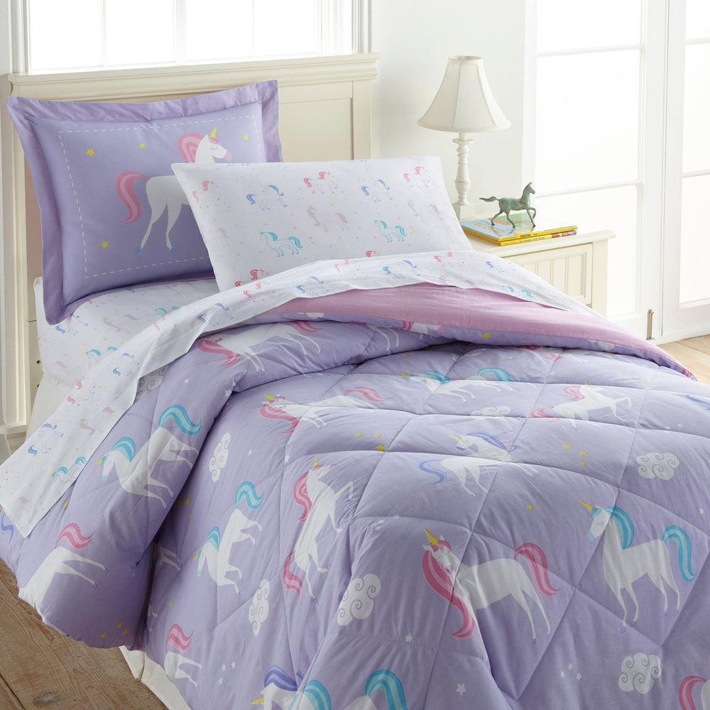 Unicorn 100% Cotton Flannel Sheet Set - Single - The Glamorous Grub
